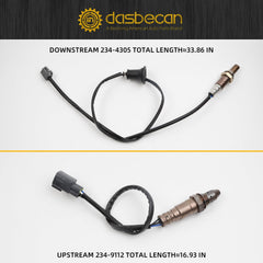 Oxygen O2 Sensor 2PCS Compatible with 2011-2013 Corolla 2011-2014 Toyota Matrix 1.8L L4 Upstream & Downstream Replaces# 234-9112 234-4305