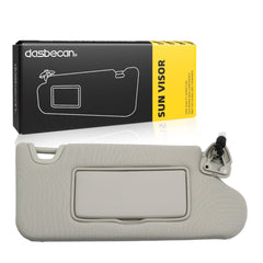 Gray Right Passenger Side Sun Visor Compatible with Nissan Altima 2013-2018 with Mirror and Vanity Light Without Sunroof Replaces# 96401-3TA2A