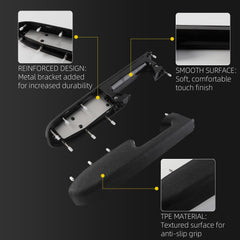 Black Armrest Repair Kit Left Driver Side Compatible with 2010-2014 Chevrolet Silverado 1500 2500 3500 HD and GMC Sierra 1500 2500 3500 HD OEM 22818465 20874800 20920830 20924566 23402964