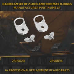 Set of 2 Lock and Ride Max D-Rings Compatible with Polaris Ranger Xpedition Models 2024-2025 Replaces# 2889620 2890894