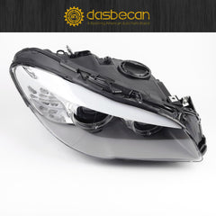 HID/Xenon w/AFS Type Headlight Compatible With 2011-2013 BMW 5 Series 528i 535i 550i M5 Right Passenger Side Housing Chrome Clear Headlight Assembly Replaces# 63117271908
