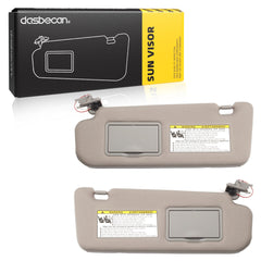 Gray Pair Sun Visor Compatible with Hyundai Sonata 2005 2006 2007 2008 2009 2010 Replaces# 852013K010QD 85202-0A750-QSQQH