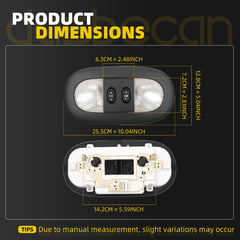 Overhead Console Compatible with 2004-2008 Ford F-150 2006-2008 Lincoln Mark LT OEM Replace 7L3Z-18519A70-BC 7L3Z-18519A70-BA 7L3Z-18519A70-AC 7L3Z-18519A70-AA Black