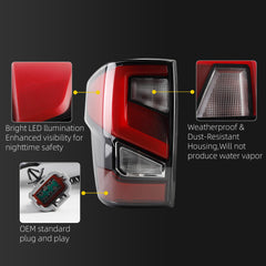 Tail Light Assembly Compatible With 2020-2024 Nissan Titan/Titan XD LED Taillight Rear Lamp Left Driver Side Replace# 26555-9FV3B