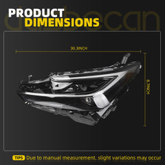 LED Headlights Compatible With Toyota Prius Prime Hatchback 4-Door 2023 2024 Left Driver Side Replace# 81070-47A60