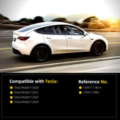 Side Rear View Mirror Compatible with 2020-2024 Tesla Model Y Anti-Glare Glass with Mirror Memory Power Heated Left Driver Side Power Folding #1594111-98-A 159411198A (13pin White)