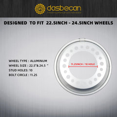 2 Pcs Auto Steer Wheel Automatic Balancers Compatible with 22.5-24.5" Wheel, Centramatic Aluminum Wheel Balancers, Replace# 800-822