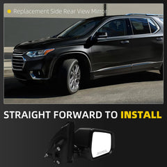 Side Rear View Mirror Compatible with 2018-2019 Chevy/Chevrolet Traverse Power Heated Door Rearview Mirror Passenger Right GM1321599 84498315-PFM(5pin)
