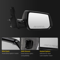 Side Rear View Mirror Compatible with 2018-2019 Chevy/Chevrolet Traverse Power Heated Turn Signal Blind Spot Door Rearview Mirror Passenger Right GM1321601 84498298-PFM(8pin)