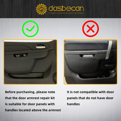 80994 Front Driver Side Armrest Door Trim Panel (27 inch, Black) Compatible with Chevy Tahoe Suburban Silverado Avalanche 2010-2014, GMC Yukon Sierra 1500 25002010-201