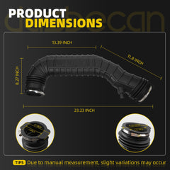 Air Intake Hose F47Z-9B659-A Compatible with Ford Ranger Explorer 1992 1993 1994 V6 4.0L, Air Intake Tube Pipe Duct Hose With Clip Replaces# F47Z9B659A