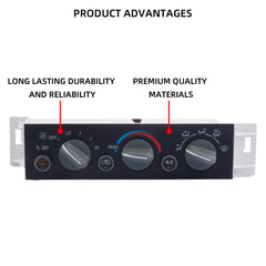 599-006 AC Heater Climate Control Panel Module HVAC w/Rear Window Defogger Switch Compatible with Chevy C1500 C2500 Suburban Tahoe 1996-2000 GMC Yukon XL SL SLE SLT 9378805 16231165
