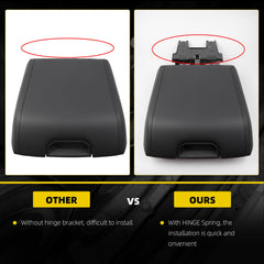 Center Console Lid Compatible with 2015-2020 Ford F150 Lariat Raptor Front Center Console Armrest Lid Black with Hinge Spring Replace GL3Z-1506024-AB FL3B-1504604-AA