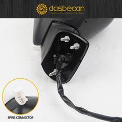 Passenger Side Door Mirror Compatible with Toyota Corolla 2020-2025 Sedan-Power Adjustment Manual Fold Non-Heated-Right Rearview Mirror Assembly Replace TO1321391 3Pins Painted White