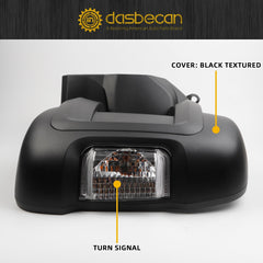 Driver Side Mirror 5VE99JXWAF Compatible with Ram Promaster 1500 2500 3500 2014-2021 Manual Non-Heated Glass Turn Signal w/Temp Sensor Textured Black Replaces#CH1320417