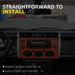 Dash Air Vent Register Panel Compatible With Toyota FJ Cruiser 2007-2014 Air Conditioning Panel Vent Replace# 55650-35080 55650-35081 (Right)