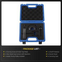 3.0L Water Pump Pulley Remover Installer for Ford Escape Fusion 3.0L DOHC Water Pump Pulley Tool | Removal & Installation | Replaces 8069, 7483A, 303-S455 | Stable Steel