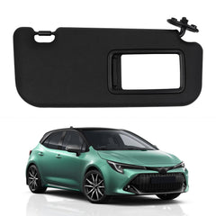 Black Right Passenger Side Sun Visor with Vanity Mirror Compatible with Toyota Corolla 2019 2020 2021 2022 2023 2024 Replaces# 74320-02F50-A0