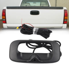 Rear View Camera Backup Tailgate Door Handle Camera Compatible with 1999-2006 Chevy Silverado/GMC Sierra Reverse Tailgate Door Handle Camera RCA Plug W/Wiring Harness(Black)