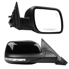 Right Passenger Side Mirror Compatible with Ford Explorer 2011-2019 Power Glass Heated with Turn Signal Light Puddle Lamp Blind Spot Detection BSD Rearview Mirror Black 9Pins