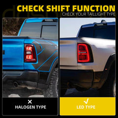 LED Tail Light Assembly Compatible with Dodge Ram 1500 2025-2026 Rear Lamp Taillight Right Passenger Side Replace#68531050AB
