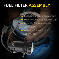 Fuel Filter Assembly Compatible with Chevy/Chevrolet GMC C1500 C2500 C3500 K1500 K2500 K3500 6.5L Replace#10226035 10154635 10183997 TP1256 BF1201