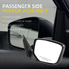 Right Side Mirror Compatible with 08-12 Honda Accord Black 3 Pins Passenger Side Mirror with Power Adjustment Glass, Manual Folding, Non-Heated Replaces HO1321230, 76208TA5A01