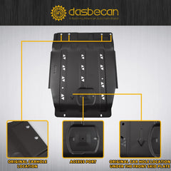 Transmission Skid Plate Compatible with 2015-2022 Ford F150 2.7L 3.3L 3.5L 5.0L TURBO W/Skid Plate 3D Manganese Steel