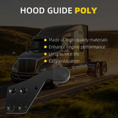 Dasbecan Hood Guide Poly Left Driver Side Compatible with Select International Trucks Replace# HLK2733L 3810979C1 3810979C2 3810979C3 3810979C4