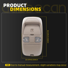 LED Overhead Console Assembly Compatible with 1998-2001 Dodge Ram 1500 2500 OEM Replace 55350657 SN96TL2AA SN94TL2AA L0021202 55350655 55350002