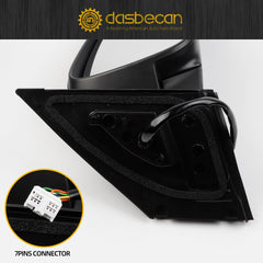 Passenger Side Door Mirror Compatible with 2016 2017 2018 Toyota RAV4 Heated Power Adjustable Manual Fold Spotter Mirror W/Turn Signal Rear View Right Black 7 Pins TO1321346