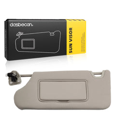 Gray Left Driver Side Sun Visor Compatible with Nissan Altima 2013 2014 2015 2016 2017 2018 with Mirror and Vanity Light Without Sunroof Replaces# 96401-3TA2A