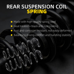 Rear Suspension Heavy Duty Coil Spring Set Compatible with VW Jetta 2012-2018 Eos 2014-2016 Passat 2012-2019 Beetle 2012-2019 Rabbit 2006-2007 Golf 2010-2014 Replace# 1K0511115BE 1K0511115BF