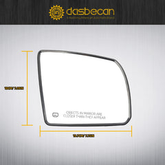 Right Side Mirror Glass Compatible with 2008-2017 Toyota Sequoia 2007-2020 Toyota Tundra Passenger Door Mirror with Power Heated Glass Replace# TO1325107 879030C020