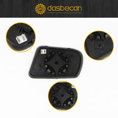 Right driver rearview mirror Glass heated with Backing Plate Compatible with Nissan Altima Sentra 2013 2014 2015 2016 2017 2018 Replace 963653TH0A RH