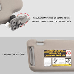 Grey Left Driver Side Sun Visor Compatible with Hyundai Sonata 2005 2006 2007 2008 2009 2010 Replaces# 852013K010QD 85202-0A750-QSQQH