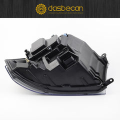 OE Projector Halogen Headlights w/LED Signal DRL Compatible With Dodge Ram 1500 2500 3500 2013-2018 Left Driver Side Headlamp assembly Black Housing Amber Reflector w/Bulbs