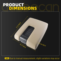 Center Console Armrest Lid Compatible with 2014-2021 Toyota Tundra Armrest Cover Replace# 58905-0C140-C1 (Beige)