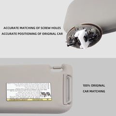 Front Right Passenger Sun Visor Gray Compatible with Toyota RAV4 2006 2007 2008 2009 2010 2011 2012 2013 Replaces# 74310-42452-B2