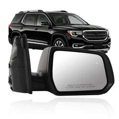 Side Rear View Mirror Compatible With 2017-2019 GMC Acadia SL/SLE Power Glass Bind Spot Heated Door Mirrors ViewMirror Right Passenger Side Replace# GM1321615 84293670 84293670-PFM(7 Pins)