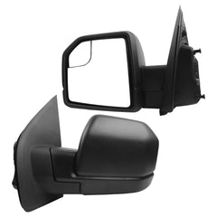 Left Driver Side Non-Heated Mirror Compatible with Ford F150 2015-2020 With Blind Spot glass Replace# FL3Z17683AK Without Turn Signal Light 3Pins Black