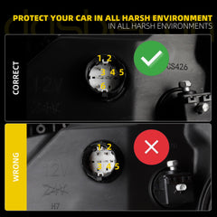 6Pin Right Headlight w/DRL Compatible with 14-22 Ram Promaster | For Promaster 1500 2500 3500 Front Passenger Side Headlamp Replace CH2502254 CH2503254, Not Fit Promaster City