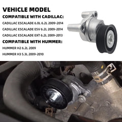 39083 Drive Belt Tensioner Kit Compatible with Chevy Tahoe 2009-2014, Chevy Silverado 2009-2013, Chevy Avalanche 2009-2013, Cadillac Escalade 2009-2014 Replaces# 12609719 19193110