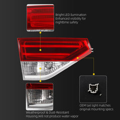 Dasbecan Tail Light Assembly Compatible with 2014-2017 Honda Odyssey