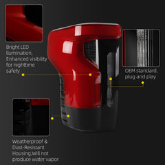 Tail Light Assembly Compatible With 2022-2025 Ford F150 Lightning (XLT,Pro,Flash) LED Taillight Rear Lamp Left Driver Side Replace# NL34-13B505-AG