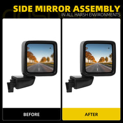 Right Passenger Side Mirror Assembly Compatible with Jeep Wrangler JL 2018-2021 Gladiator JT 2020-2023 Power Heated, Power Folding,Blind Spot Mirror Replace 68281892AE CH1321451 (7 Pin)
