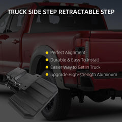 Truck Side Step Retractable Step Compatible with Left Driver Side Ford F250 Super Duty 2023 2024 2025 Replace# VPC3Z17A958D VPC3Z-17A958-D