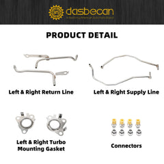 926-186 926-187 Turbo Coolant Line Kit Passenger and Driver Both Side fit for 2011-2016 Ford F150, 2015-2021 FORD Transit 150/250/350/350 HD,2015-2017 Lincoln Navigator/Ford Expedition