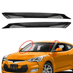 Exterior Window A-Pillar Trim Panel Compatible with 2012-2017 Hyundai Veloster Replace# 861702V000 861802V000