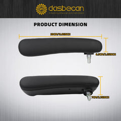 Front Driver Side Seat Armrest Compatible with Fiat 500 2016 2017 2018 2019 Black Left Adjustable Arm Rest Replace# 6BV31JXWAA